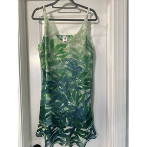 CABI Dress Womens Medium Pink Black Style 898 Breezy Floral Reversible Travel